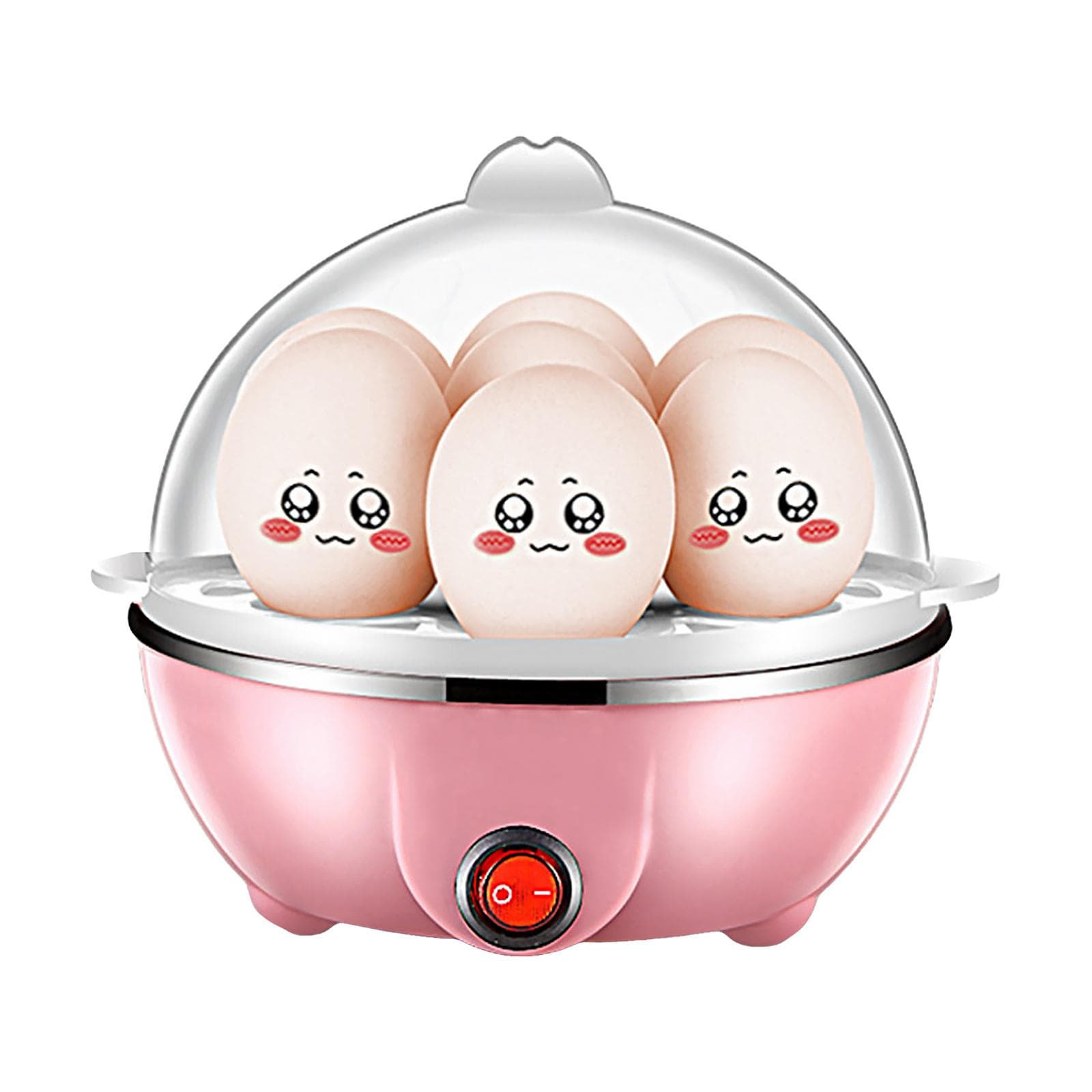 Egg Cooker 7 Egg Capacity Hard Boiled Egg Cooker Anti-dry Electric Egg Boiler with 40mL Measuring