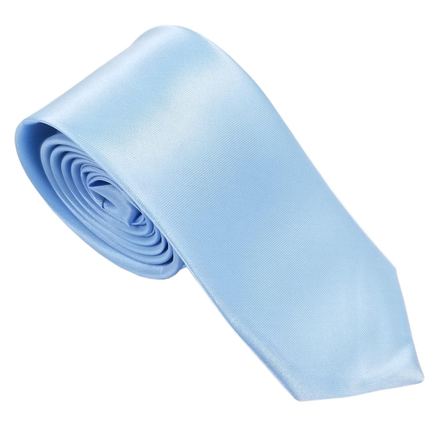 Trendy Unisex Slim Party 1PC Neck Tie Norrow Tie Wedding Suit Neck Tie Satin Silk 5cm Men Shirt Accessories light blue