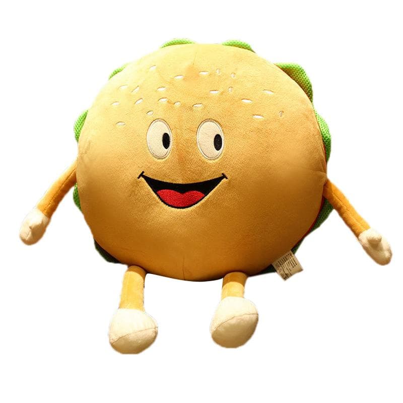 Hamburger Throw Pillow Multi Purpose Plush and PP Cotton Back Pillow for Valentine s Day Birthday