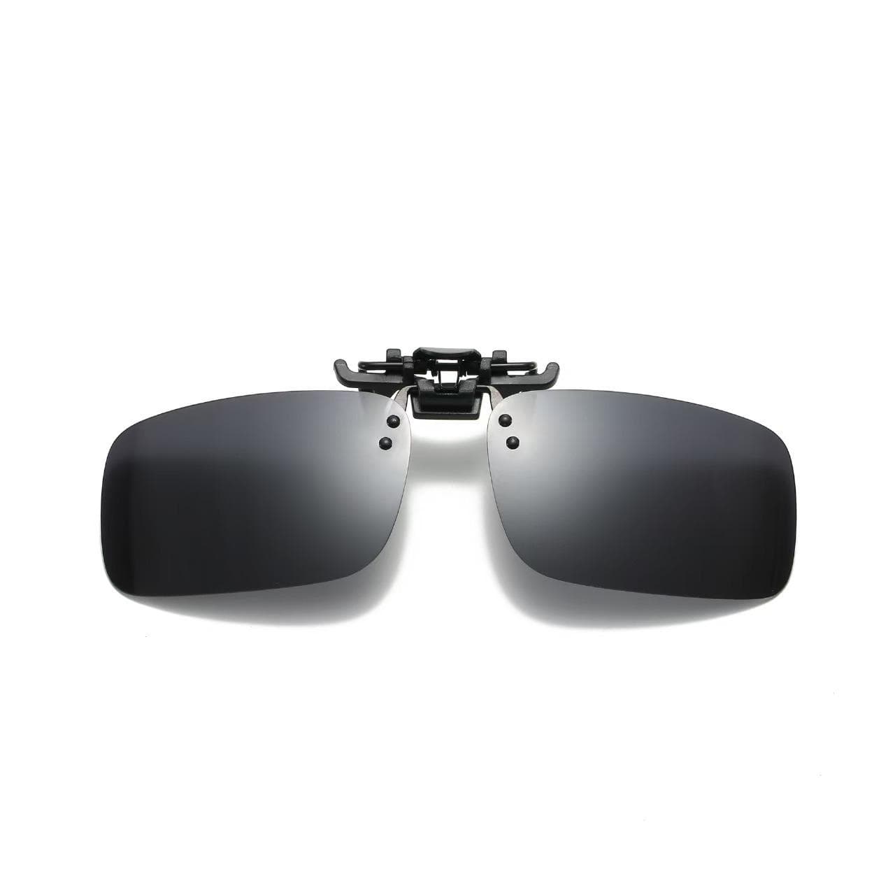 Clip On Sunglasses Flip Up Metal Clip Sun Glasses for Women Men Rimless Polygonal Shades Convenient Design