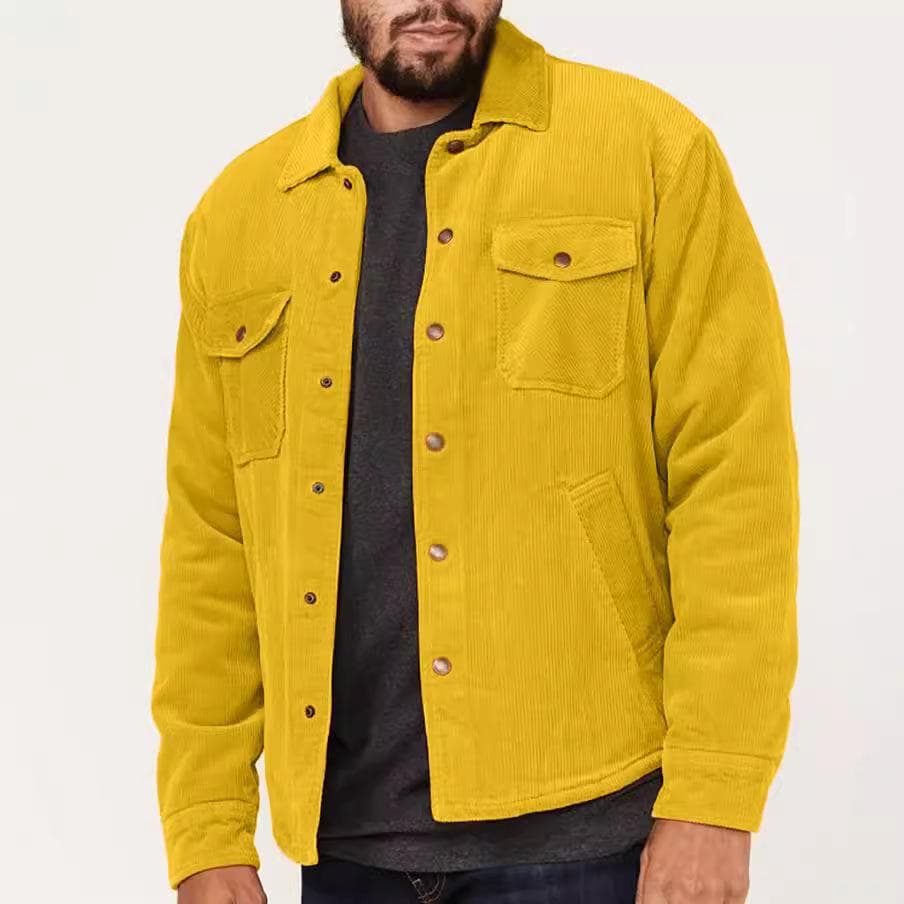 Spring and Autumn New Jacket Solid Color Jacket Men's Solid Color Single-breasted Multi-Pocket Jacket L