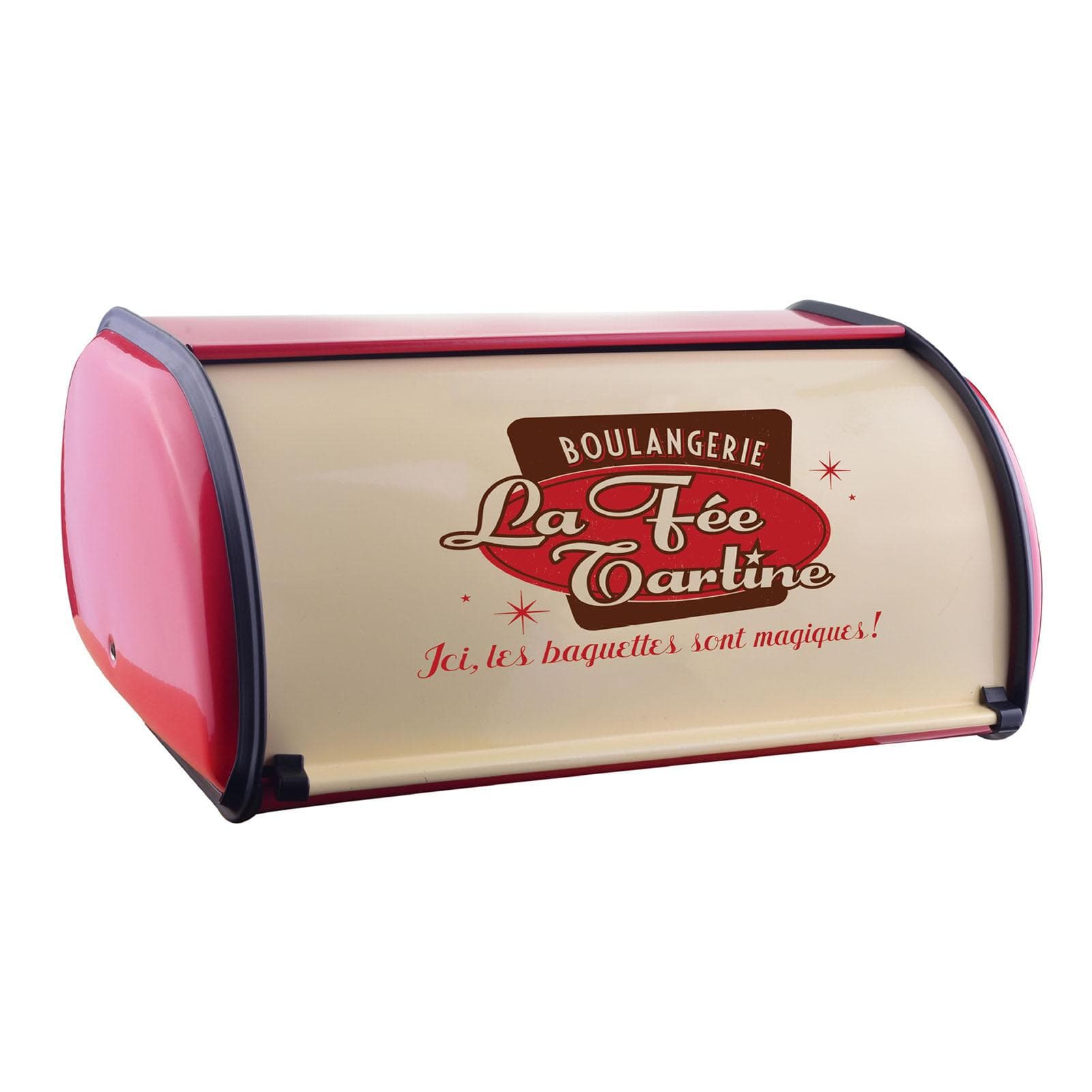 Metal Bread Box Large Capacity Excellent Sealing Keep Freshness Easy to Clean Bread Bin Container red