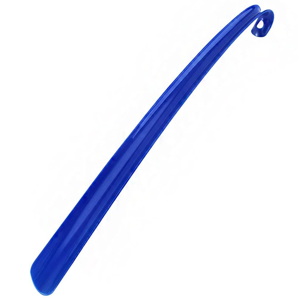 42CM Plastic Extra Long Shoehorn Hotel Household Shoe Wearer Shoes Lifter Lazy Does Not Bend Shoe Draw Helper dark blue