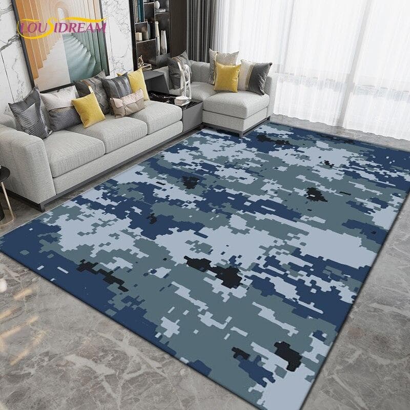 Military Camouflage Carpets for Living Room Bedroom Decorative,Outdoor Camping Rugs,Doormat Kitchen Bathroom Non-slip Floor Mats 120x160cm