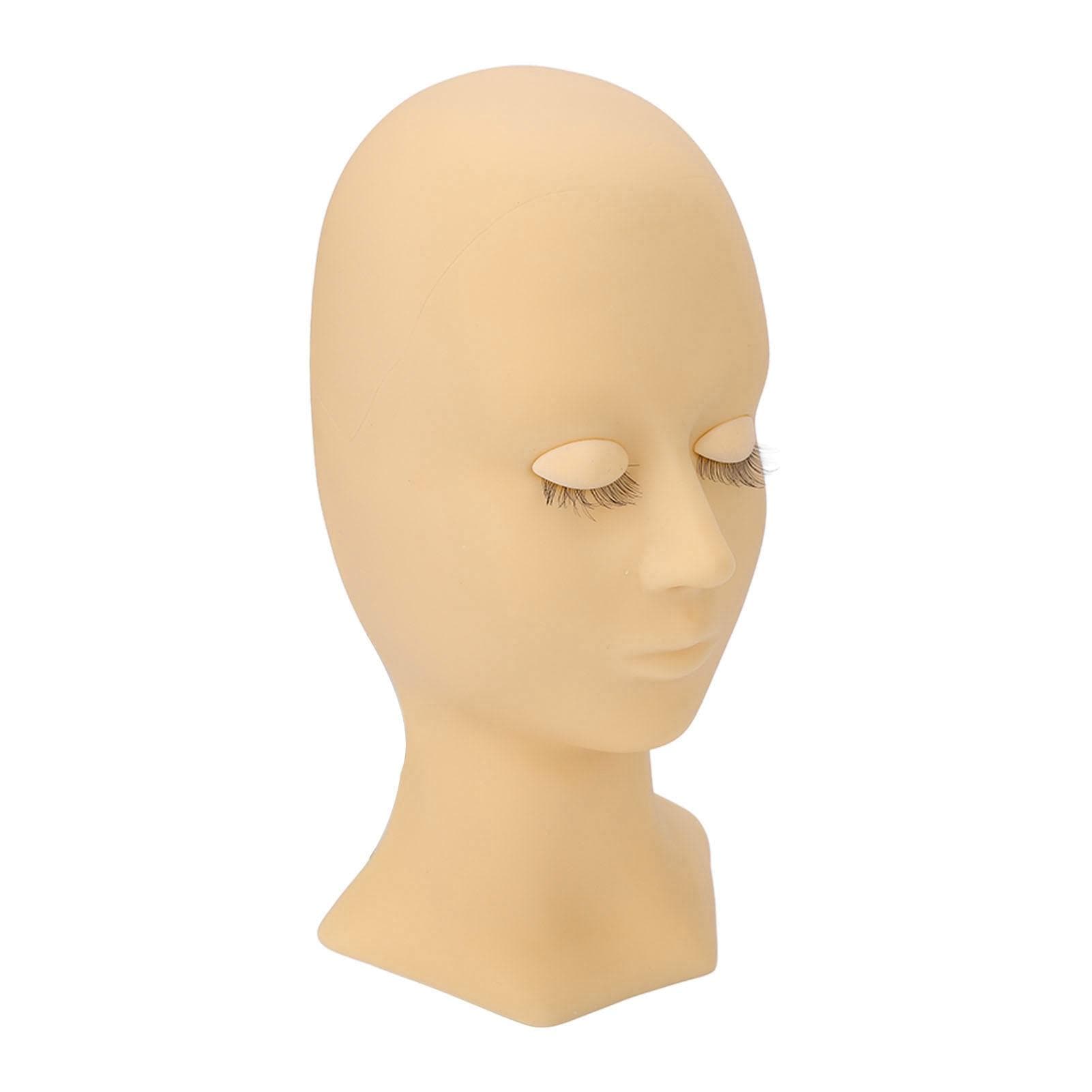 Eyelash Mannequin Head High Simulation Elastic Washable Soft Silicone Makeup Practice Mannequin