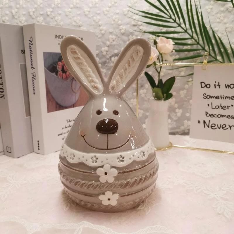Ceramic Animal Piggy Bank – Large Sheep & Panda Coin Container for Kids, Bedroom Decor, and Home Ornaments F