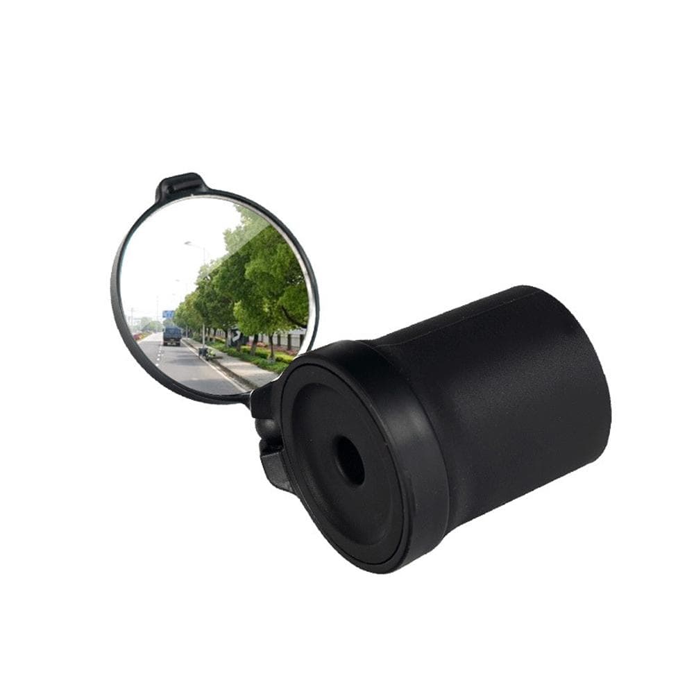 Bike Handlebar Rearview Mirror Bicycle Bar End Mirror 360 Degree Rotatable Safety Cycling Rear View 32-36mm black