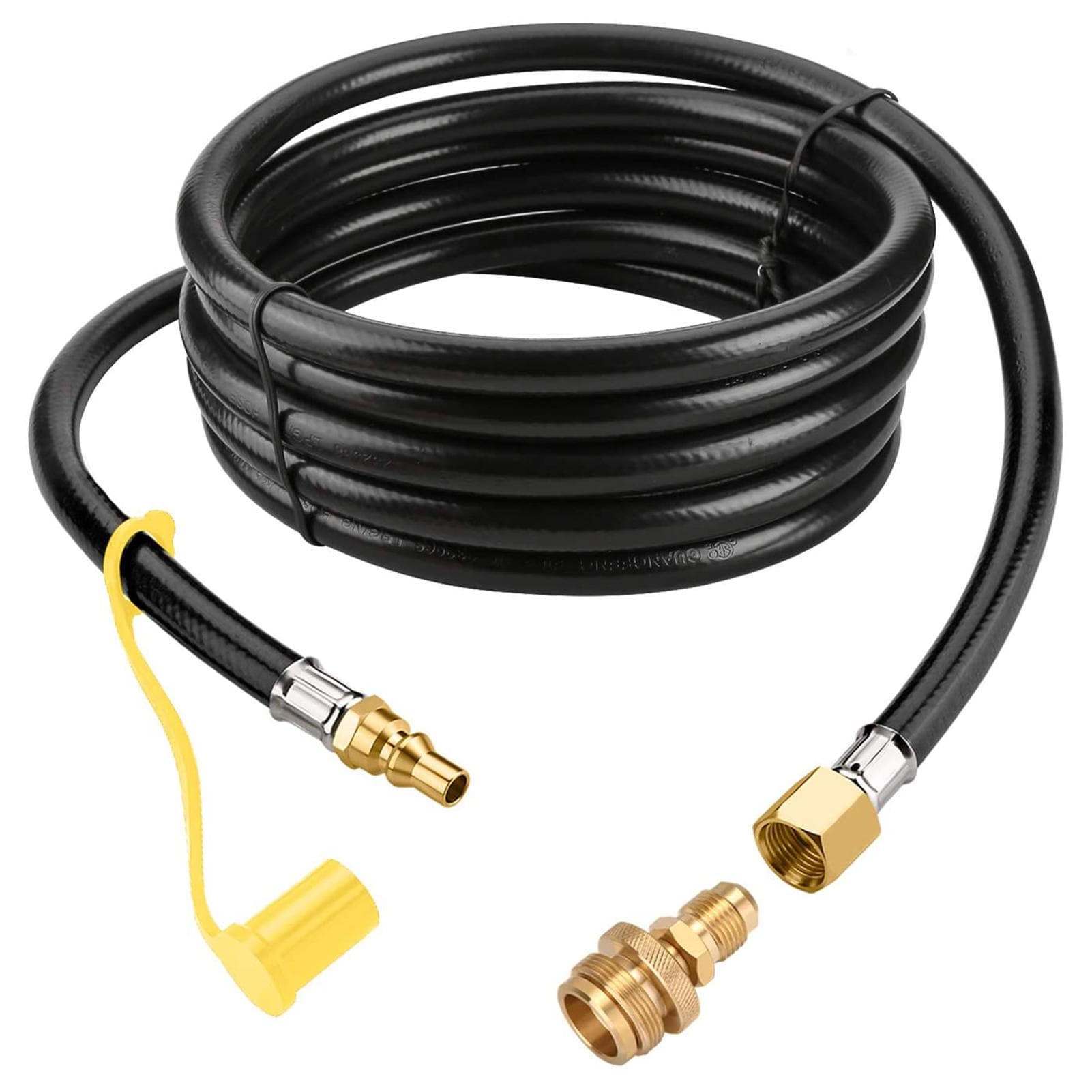12ft Propane Quick Connect Hose for RV to Ga-s Grill 1/4 Quick Connect Hose Converter Replacement black