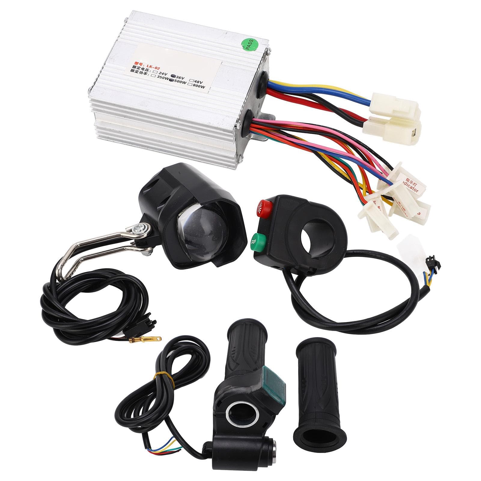 36V 500W Electric Bike Controller Handlebar Kit Sensitive Control Brush Controller with Throttle