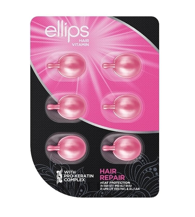 Vitamins-oil for hair with Pro-Keratin Complex Hair repair with pro keratin complex Ellips 6 pcs