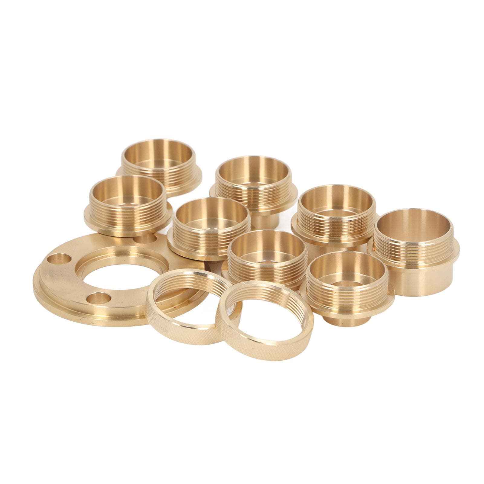 11Pcs Brass Router Template Guides Set Bushing Router Parts Accessories for Woodworking Trimming