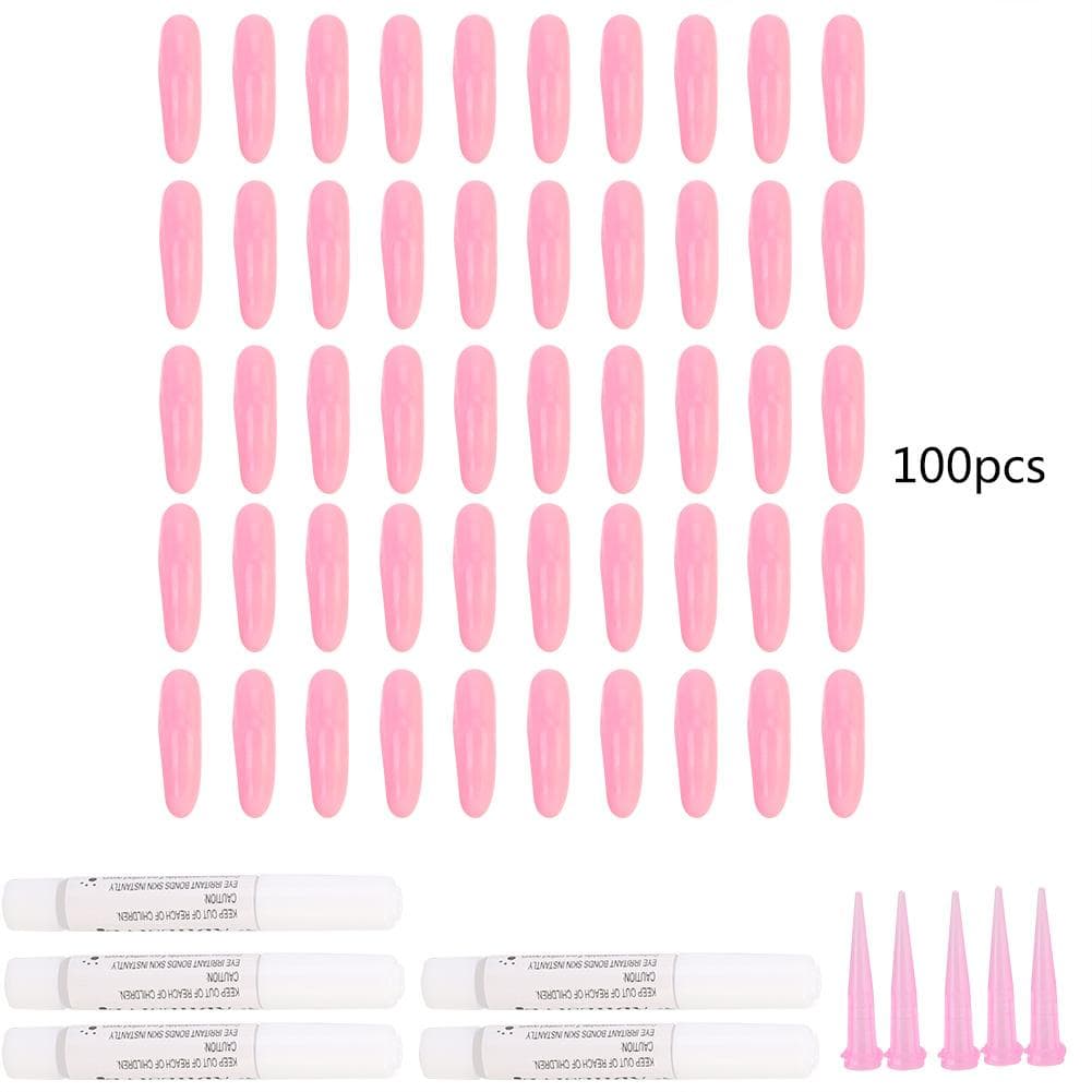100PCS Durable Pet Cat Soft PVC Nail Cover Paw Claw Cap Wrap Grooming Accessory (Light Pink XS) S