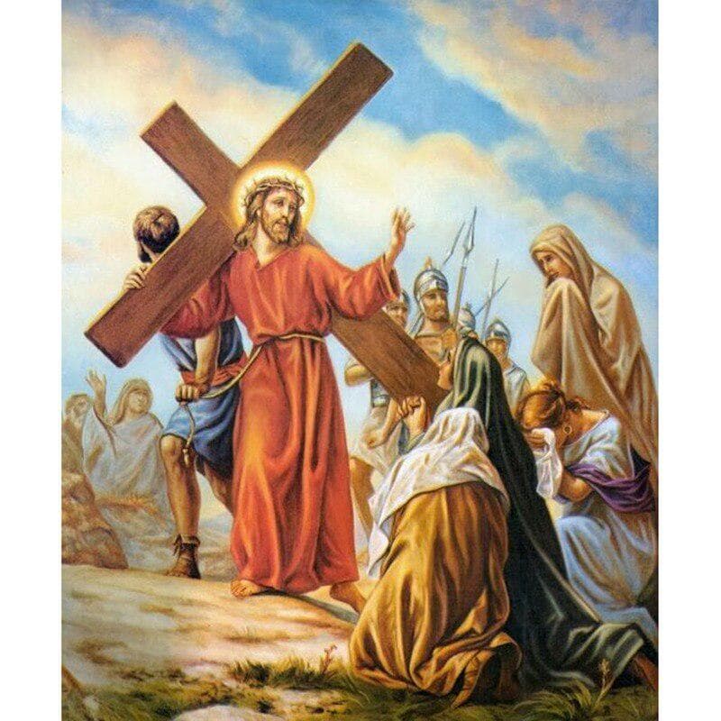 5D DIY Diamond Painting Full Round Drill Religious Jesus 3D Rhinestone Embroidery 20X30CM