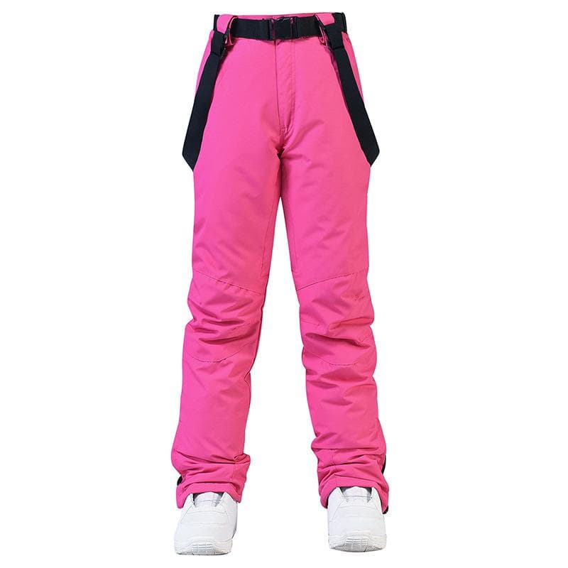 Women's and Men's Ski Pants Waterproof Windproof Skiing Pants Softshell Insulated Snowboarding Hiking Winter Warm Outdoor Snow Pants for Women and Men 3XL pink