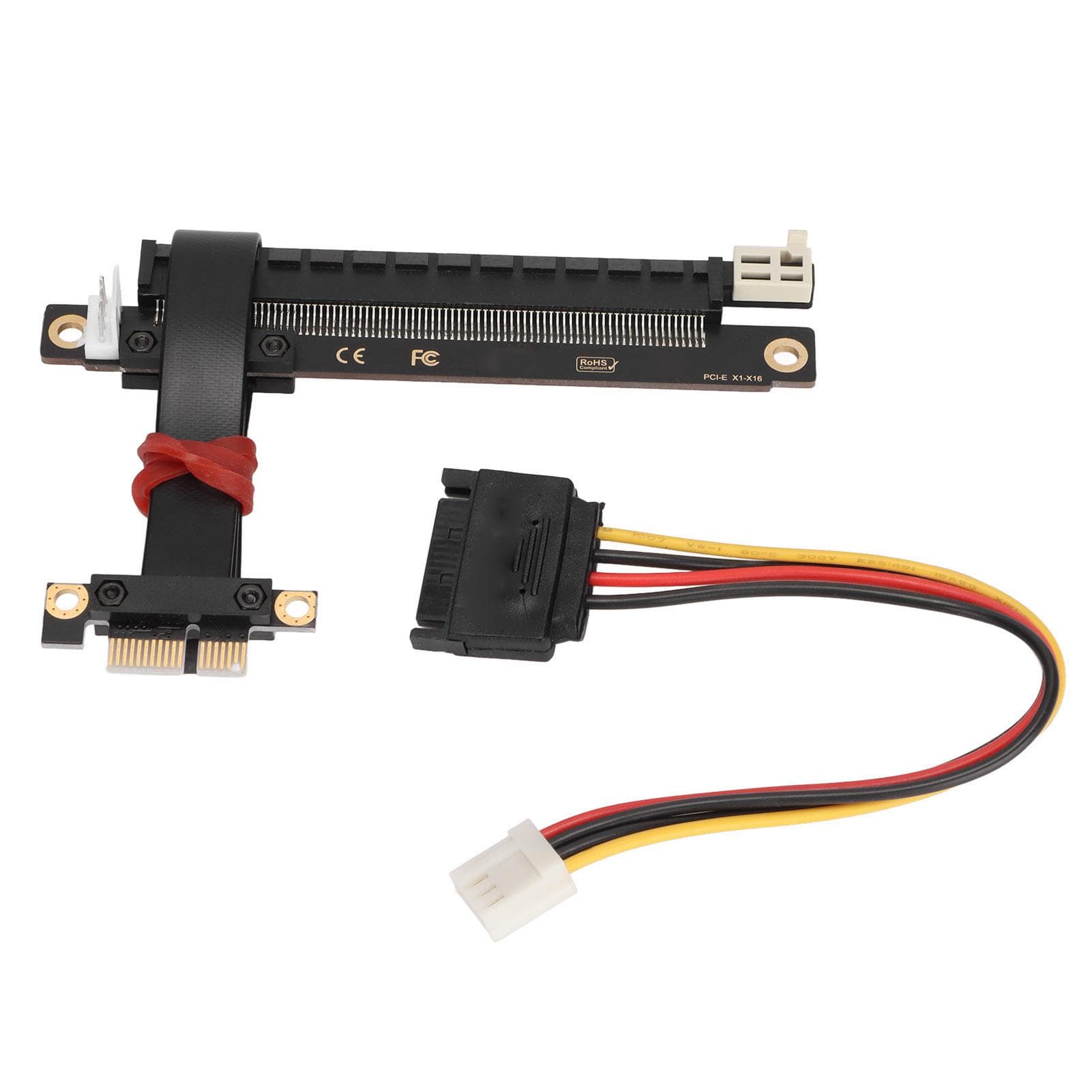 PCIe Extension Cable 20cm 32Gbps Transmission Rate PCI E 3.0 X1 Black Adapter for Graphics Card