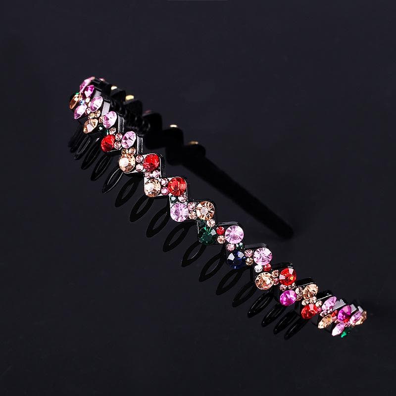 Unisex Hairband Bezel Headband Men Women Sports Hair Band Hoop Top Metal Double Bangs Flower Hair Accessories multicolour