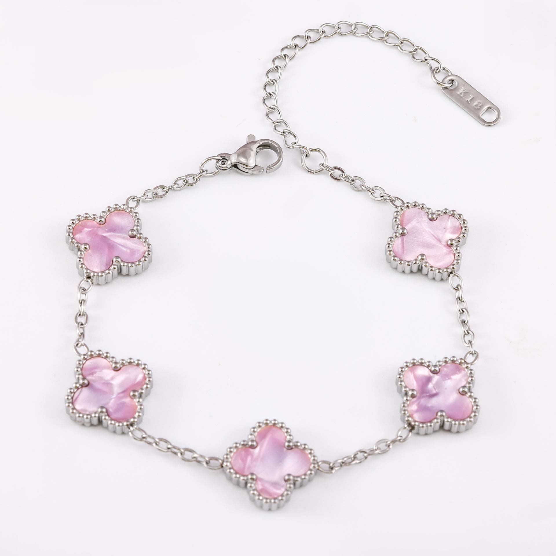 Lucky Clover Bracelet Women's Silver High Version Non Fading Titanium Steel Jewelry