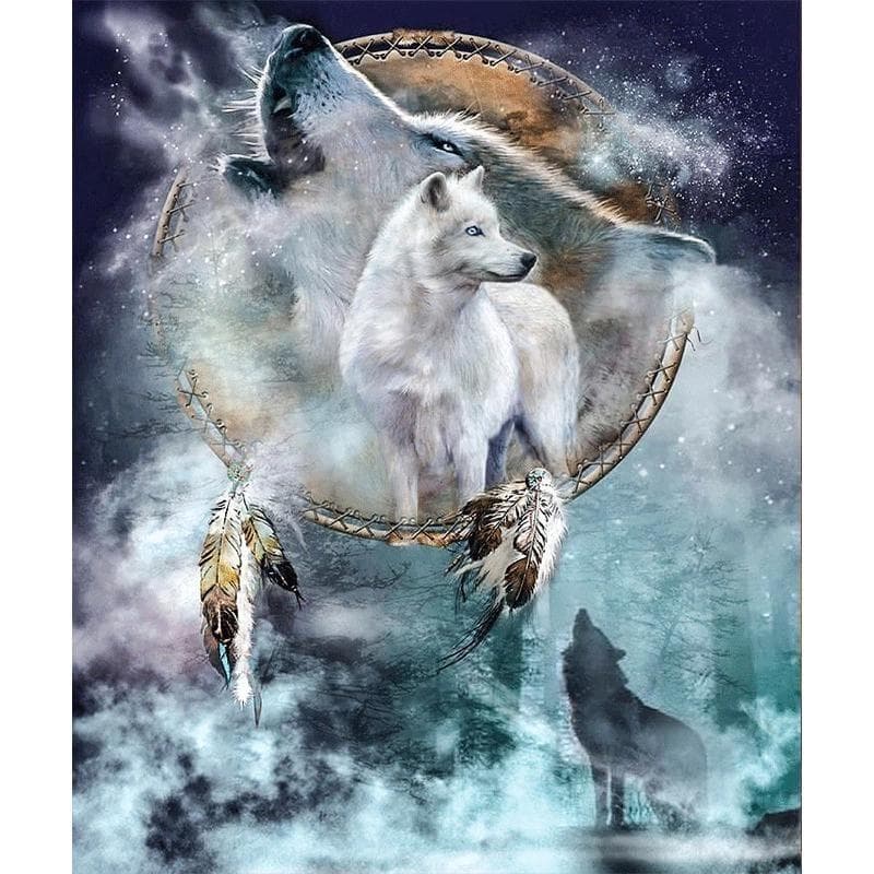 Full 5D Diy Diamond Painting Cartoon Animal Wolf Embroidery Cross Stitch Home Decor Handmade Gift 30x40cm