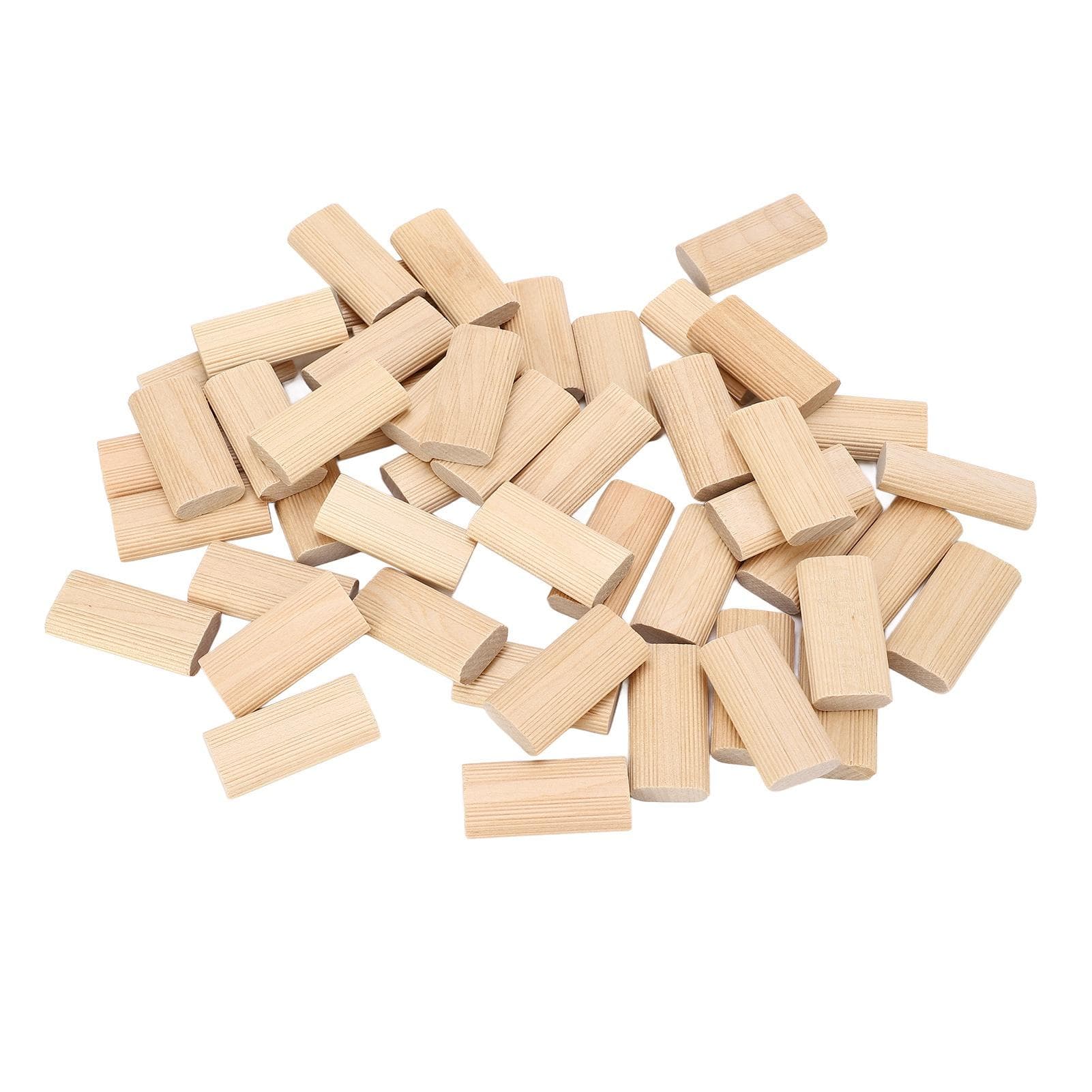 50 Pcs Wood Dowel 10x50mm Solid Beech Wood Tenon Insertion Block for Woodworking Furniture Splicing