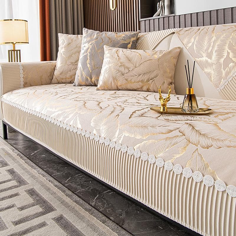 Luxury Europe Sofa Cover Seat Cushion Non-slip Plush Jacquard Couch Cover Sofa Towel Modern Leather Universal Sofa Protection 70x120cm 1pcs