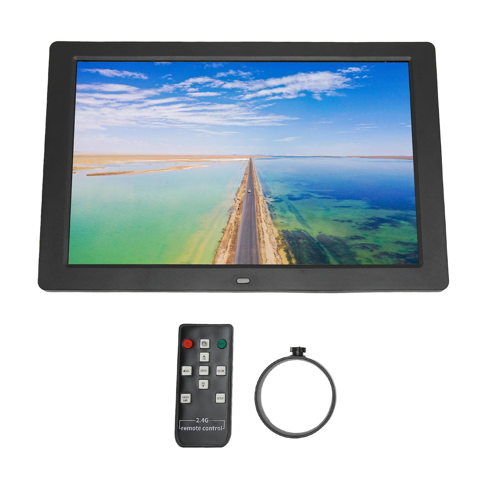 Digital Photo Frame 12.1 Inch 2.4G 1280x800 Electronic Photo Frame with Remote Control Black EU Plug