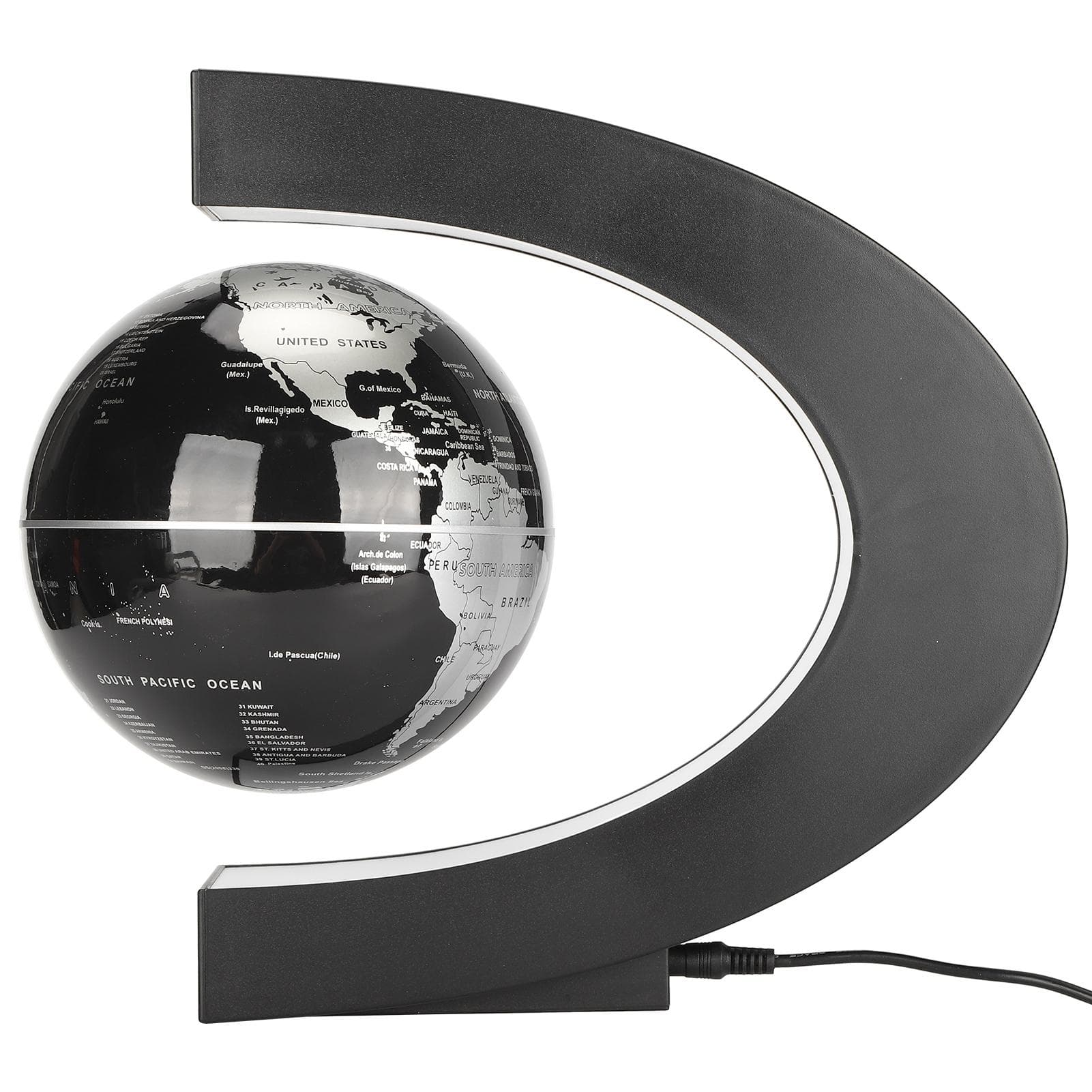 Magnetic Floating Globe 6in World Map Levitation Ball C Shape Base Desktop Decor 100‑240VUK Plug UK Plug