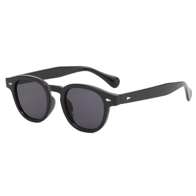 Fashion Retro Round Sunglasses Women Men UV400 Punk Leopard Rivets Decoration Shades Sun Glasses as picture