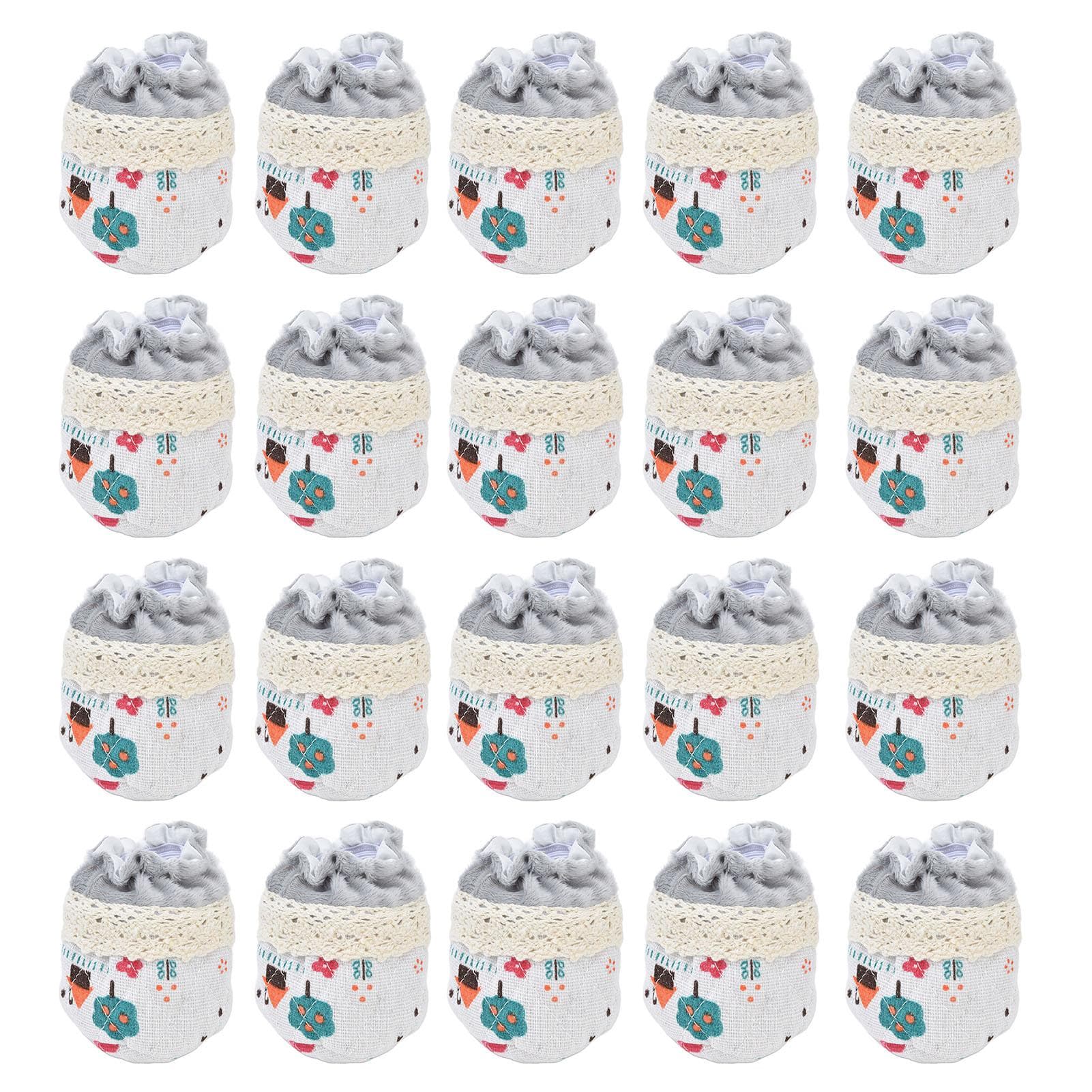 20pcs Chair Cover Flannel Material Double Thickness Elastic Reducing Noise 8cm/3.1in Foot