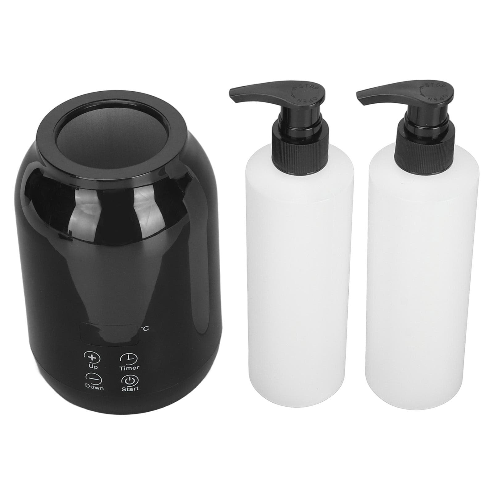 Essential Oil Heater LED Display Temperature Adjust Single Massage Oil Bottle Warmer 110‑240V EU EU PLUG white