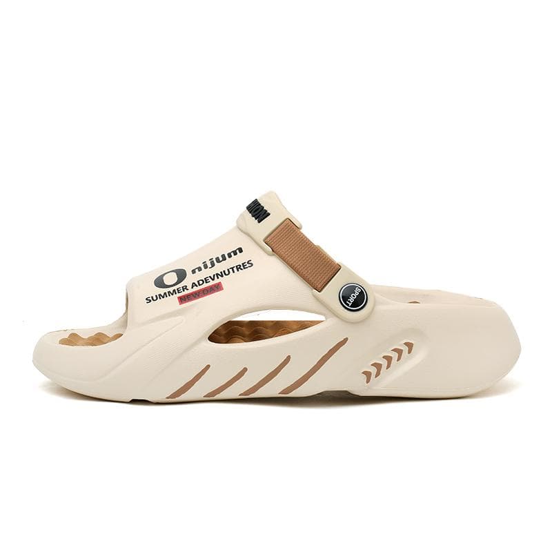 2024 New Men Massage Slippers Slides Indoor Outdoor Sandals Beach Casual Shoes Comfortable Sole Men's Slippers Big Size 38-47 38-39