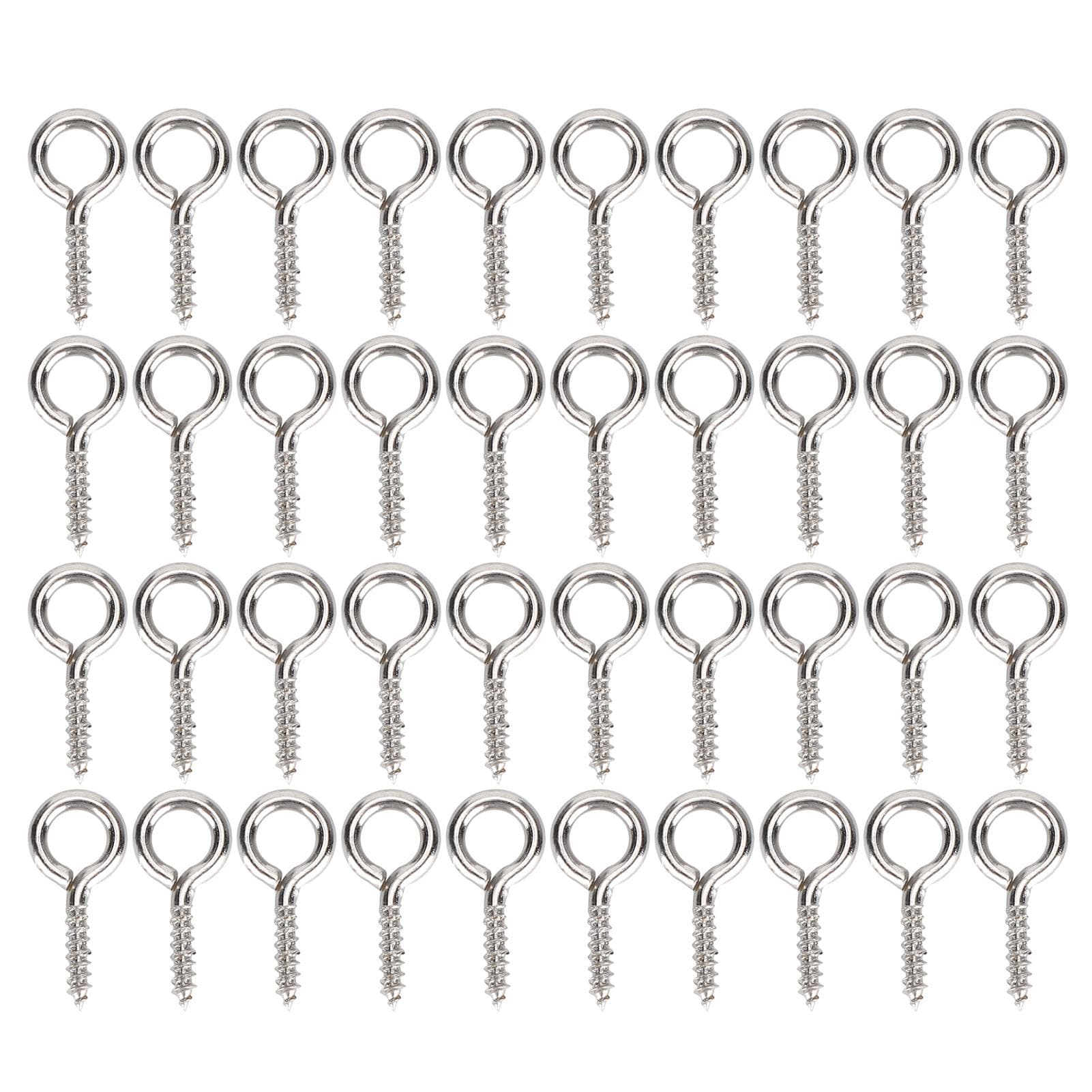 200Pcs Pearl Screw Eye Peg Pin Pendant Connector Screw Spike DIY Making Jewelry Accessorysilver silver
