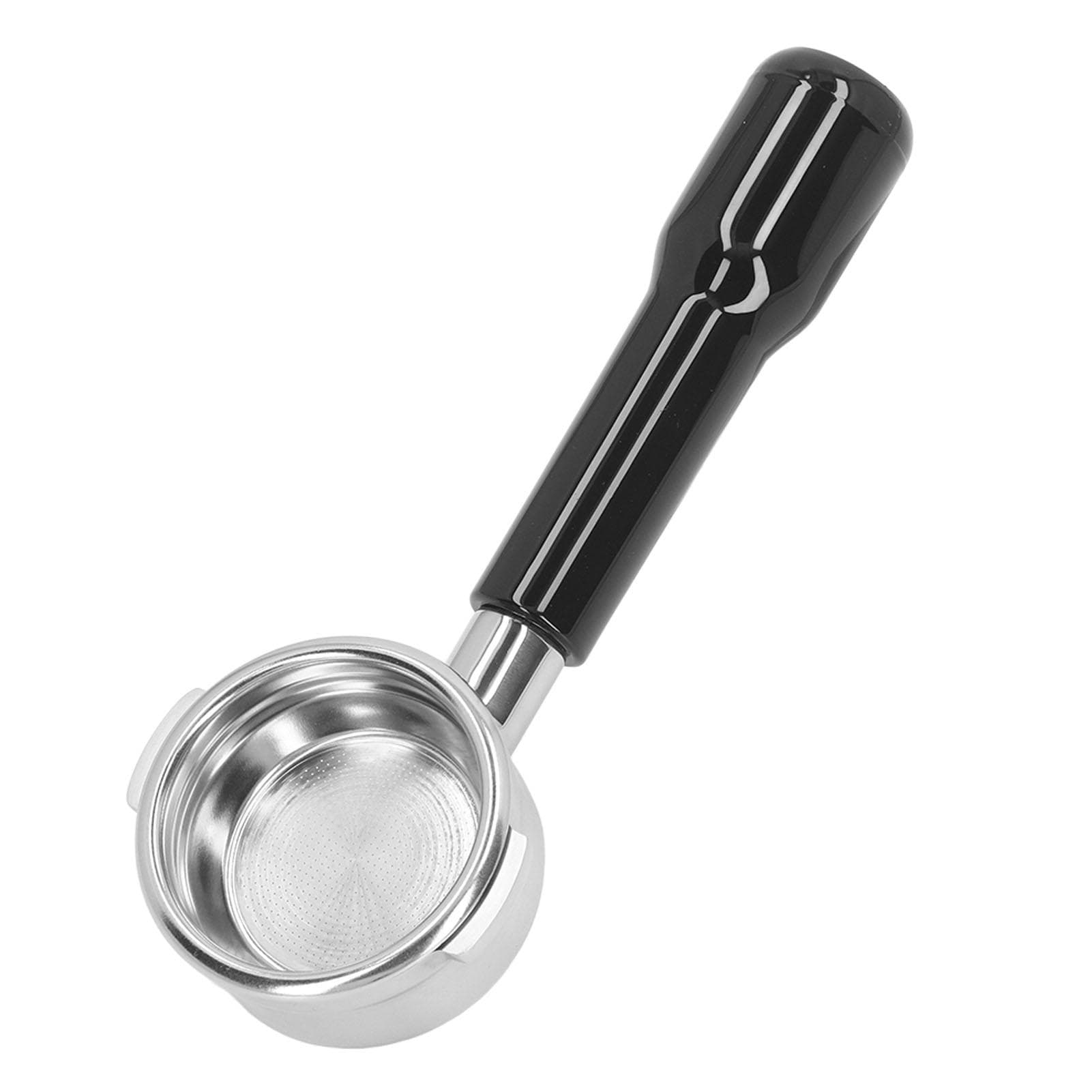 58mm Portafilter Bottomless Portafilter 2 Ears Stainless Steel Detachable Coffee Machine Accessory L black