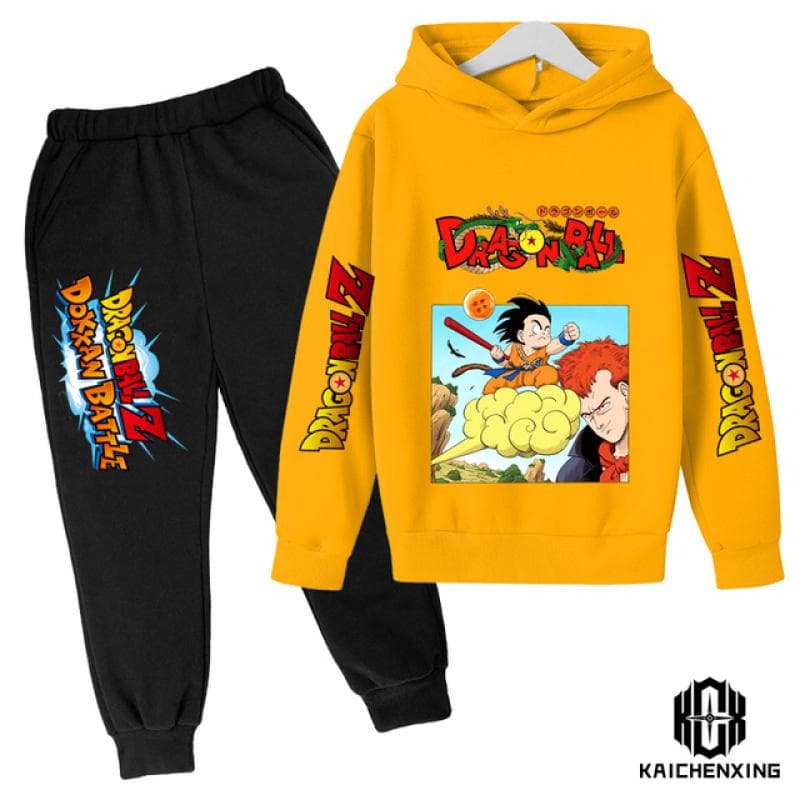 Anime Dragon Ball Z Hoodie Set For Boys Clothes Kids Hoodies Anime Clothes Goku Hoodie Girls Sweatshirt Children 3-14y 140