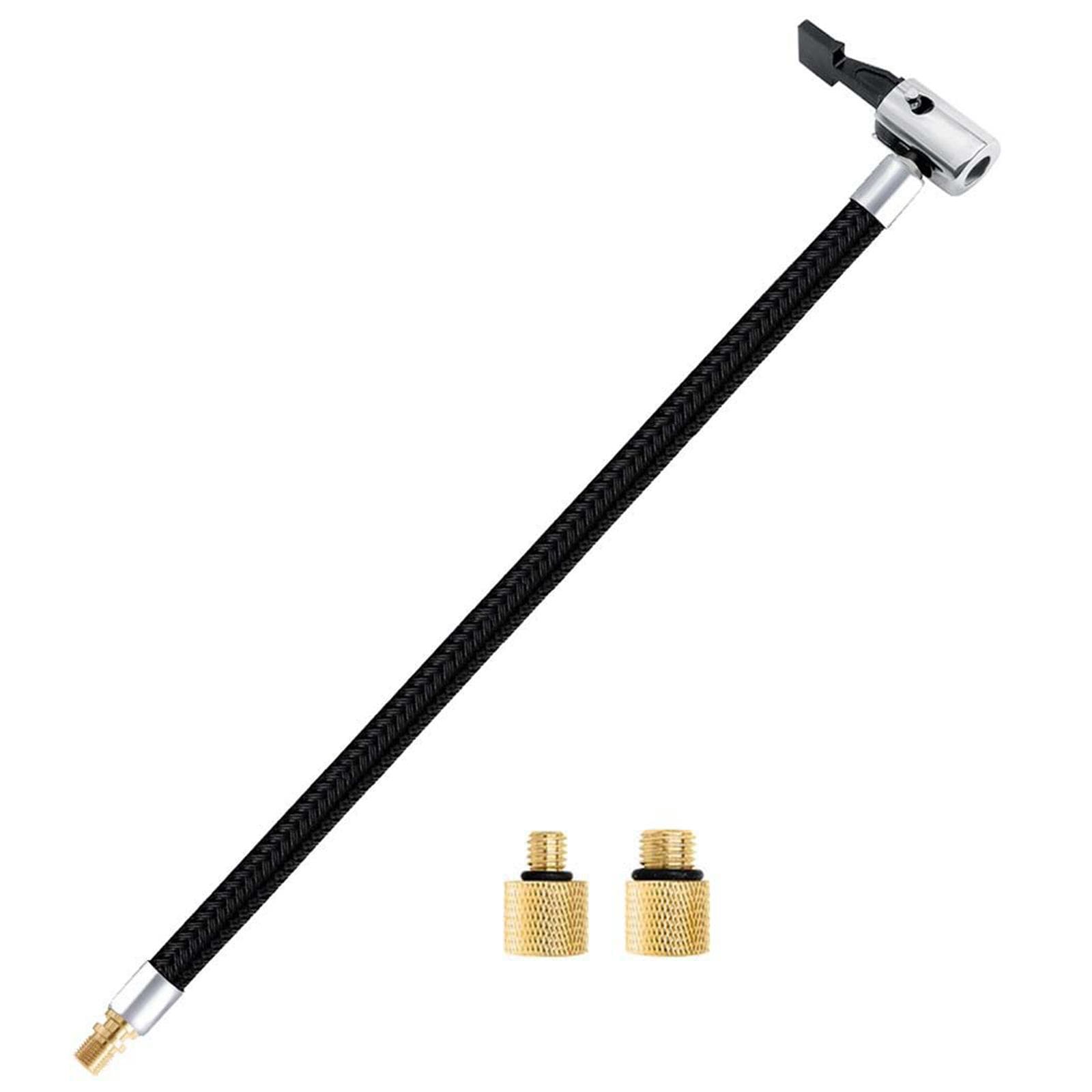 Replacement Tyre Pump Hose with Adaptors Tire Inflator Pump Extension Hose Air Compressor Tube 100
