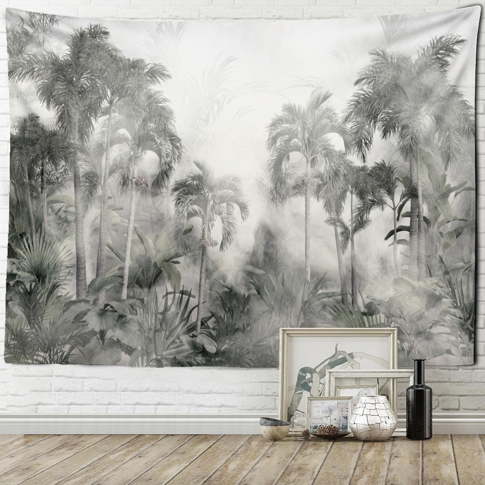 Parrot in the Mist Tapestry Psychedelic Hippie Tapiz Boho Mural Wall Hanging Aesthetic Room Home Decor 95x70cm