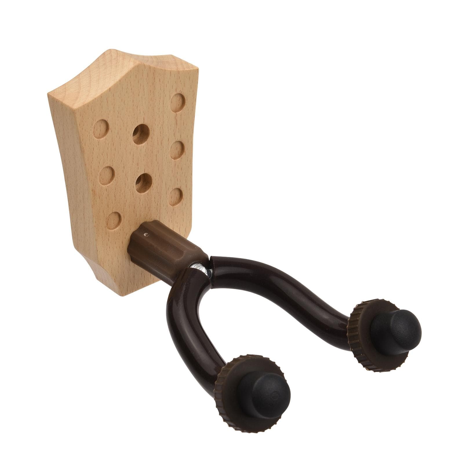 Beech Wood Guitar Wall Mount Hanger Wall Hook Holder Stand with Iron Steadying Bars for Electric Hanger-2