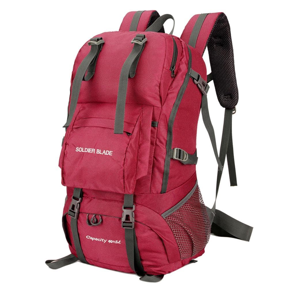 50L Camping Hiking Backpack Large Capacity Mountaineering Pack Waterproof Travel Backpack red