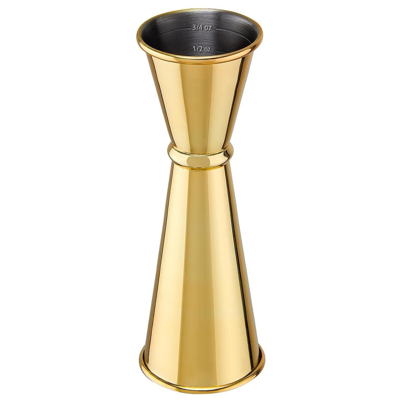 15-60ml New Dual Shot Stainless Steel Measure Cup Cocktail Shaker Drink Spirit Measure Jigger Kitchen Bar Barware Tools gold