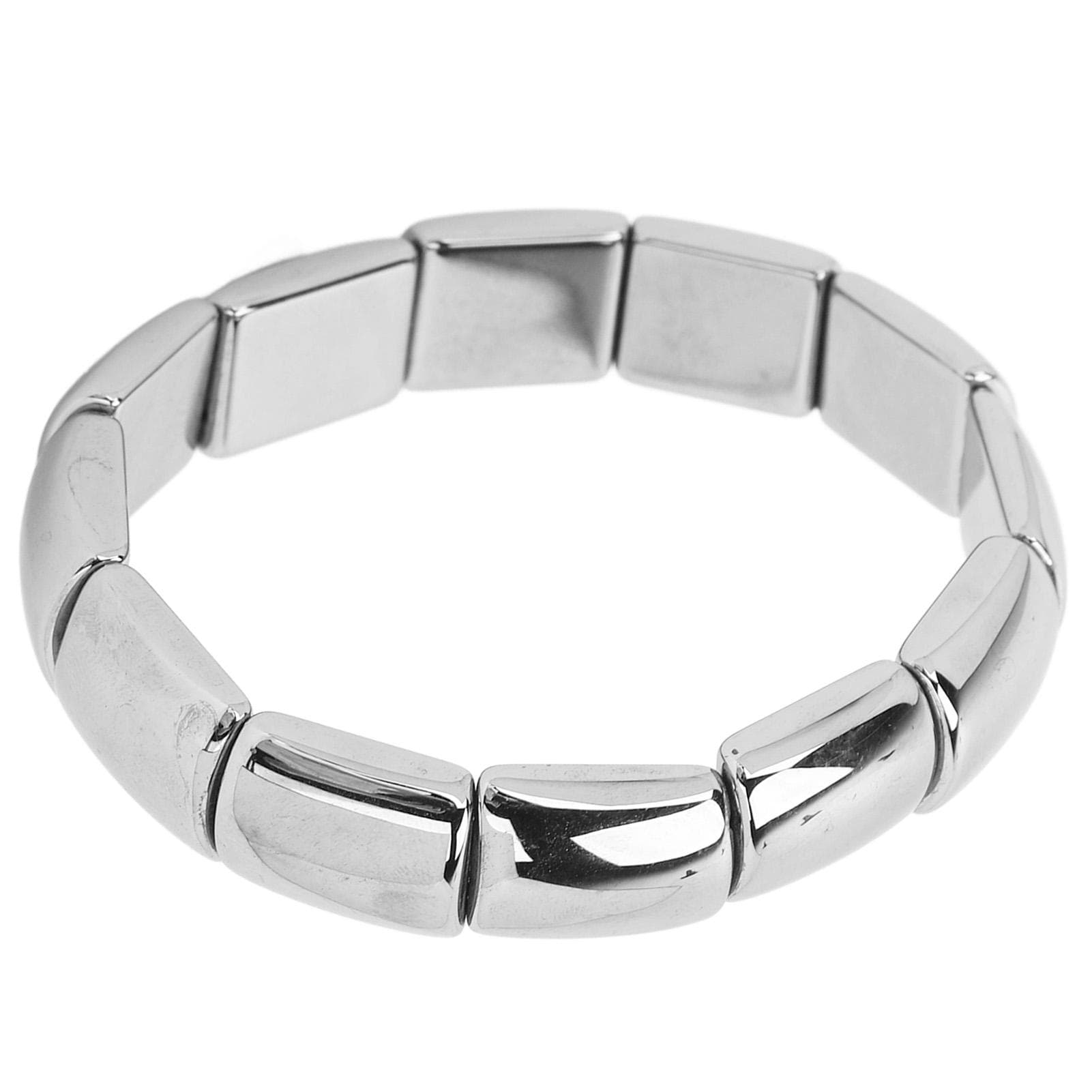 Terahertz Bracelet Rectangle Beads Stretch Bangle Woman Men Bracelet Gift Healing Stone