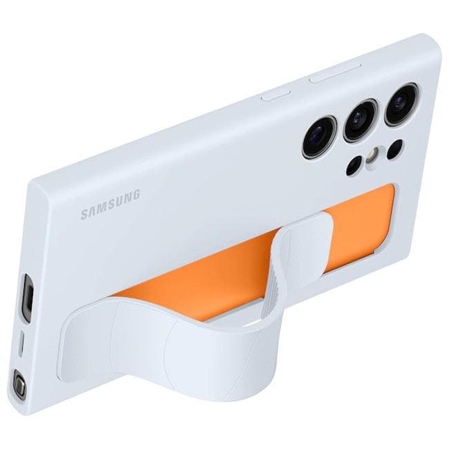 Samsung Galaxy S24 Ultra SM-S928B SM-S928B/DS Standing Grip Case Shockproof Case Cover Detachable Strap light blue