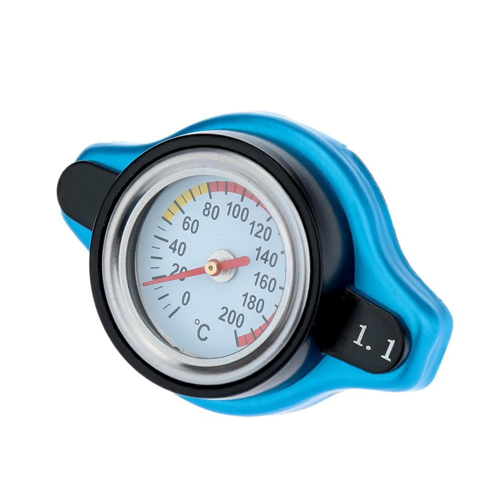 Universal Thermo Thermostatic Radiator Cap Cover with Water Temperature Gauge lake blue