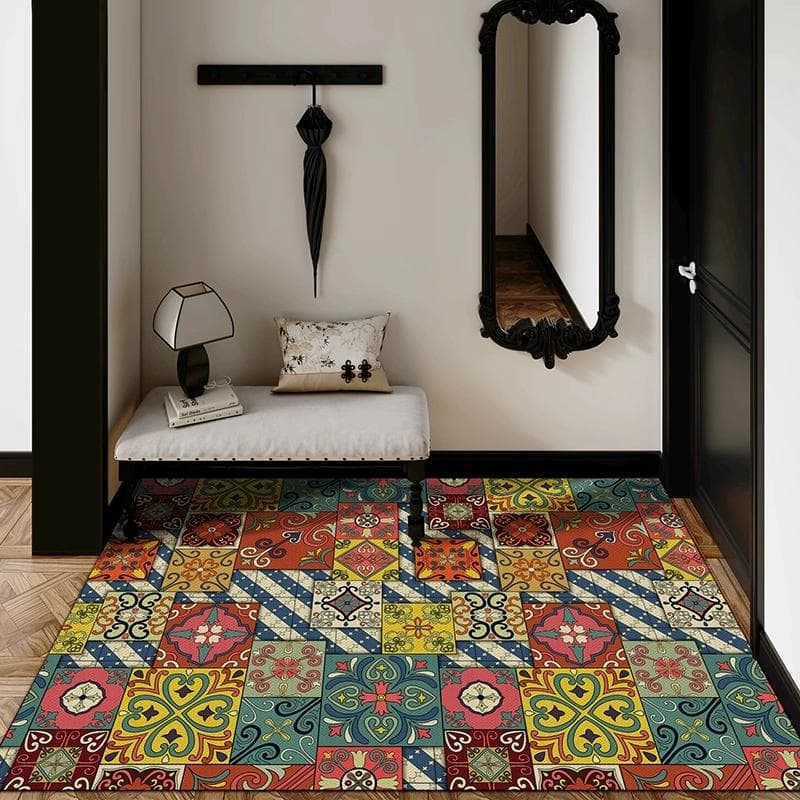 Door Floor Mat Pvc Household Door Non-Slip Foot Mat Door Mat Enters The Door Kitchen Can Wipe Leave-In Porch Carpet 50 * 80Cm