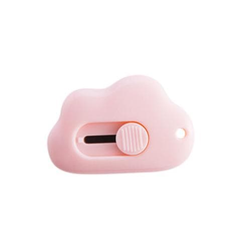 Cute Rabbit Cloud Color Mini Portable Utility Knife Paper Cutter Cutting Paper Razor Blade Office Stationery Cutting Supplies pink