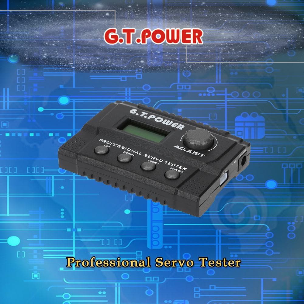 G.T.POWER Professional Servo Tester for RC Aircraft Helicopter Car Servo black