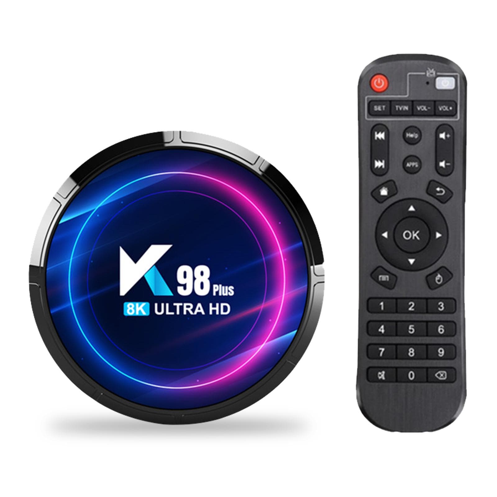 K98 PLUS Android 13.0 Smart TV Box RK3528 Quad-core UHD 4K Media Player H.265 8K Decoding HDR10+ EU-16G multicolour