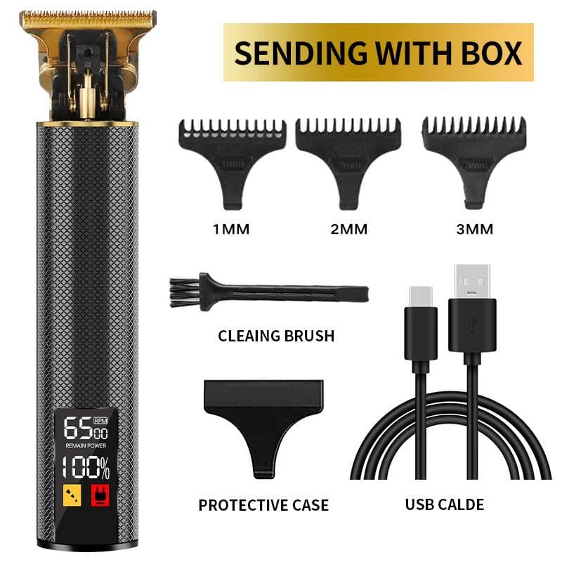 Professional Vintage Hair Clippers and Trimmers Kit, Rechargeable Cordless Haircut & Grooming Set for Men, Beard Trimmer With