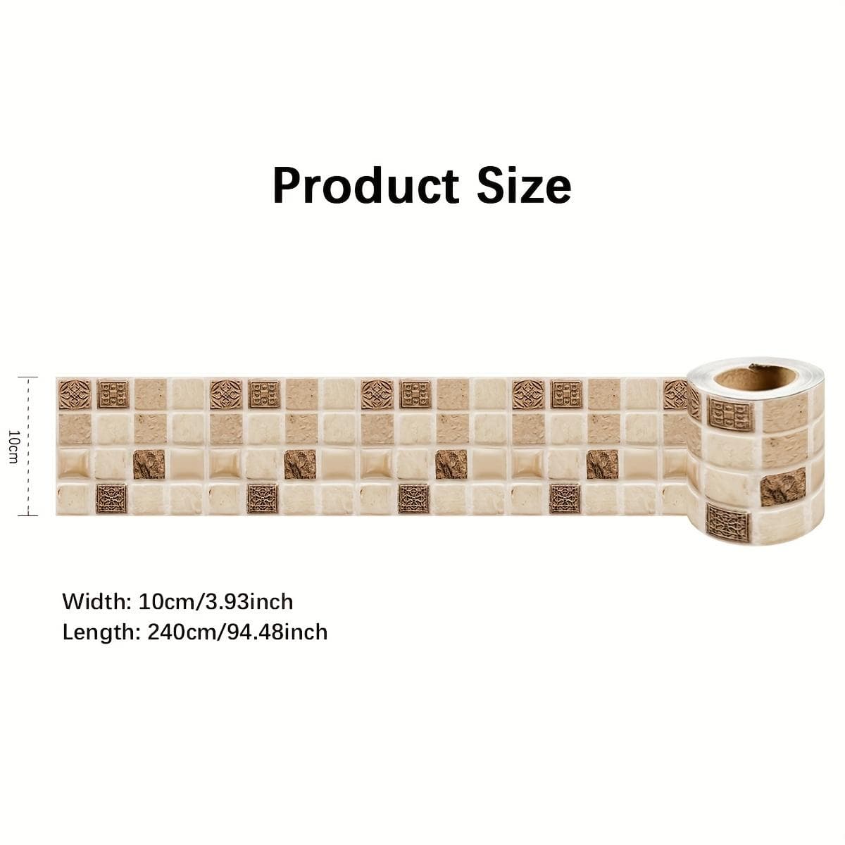 Mosaic Style - Decorative Seam Covering Sticker - Suitable for Kitchen Bathroom Bedroom - Corner Wall Decal Faux 3D Wallpaper