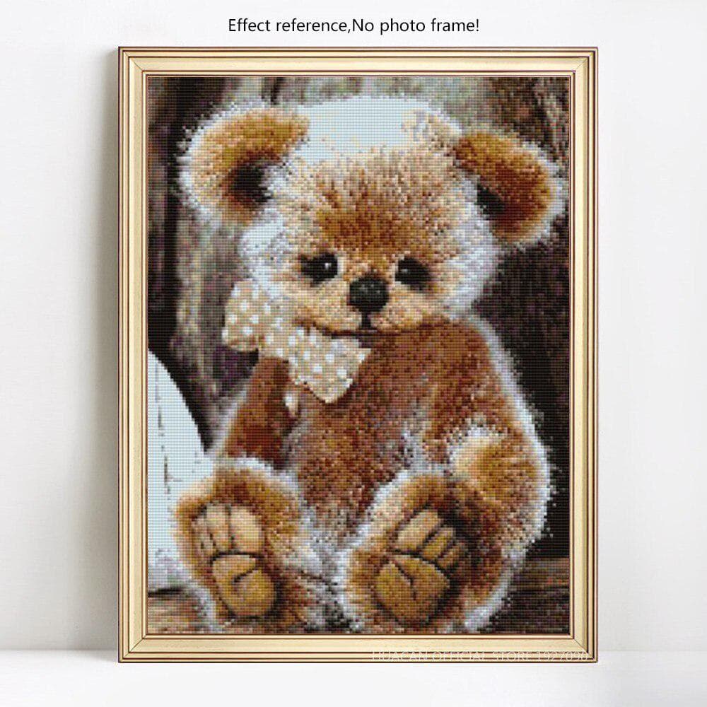 Diamond Painting Bear Diamond Embroidery 5D DIY Picture Rhinestone Mosaic Decoration 20X30CM