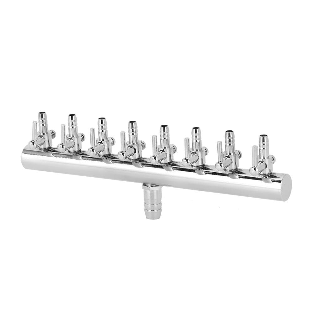 Stainless Steel Fish Tank Air Pump Splitter Distributor Aquarium Oxygen Pipe Control Valve