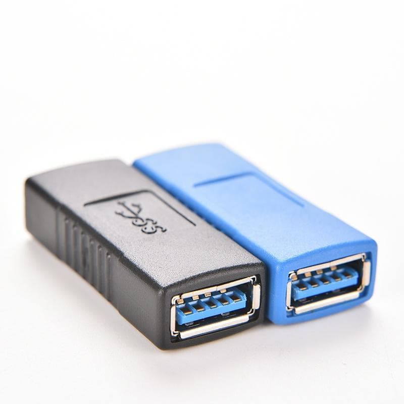 USB 3.0 Type A Female to Female Connector Adapter Coupler Gender Changer black